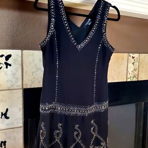1930's vintage inspired beaded mini dress